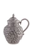 An Indian silver ovoid shape mustard pot by Oomersi Mawji, Bhuj circa 1890 An Indian silver ovoid