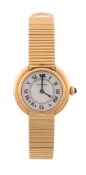 Cartier, Vendome, a lady's 18 carat gold bracelet wristwatch, no Cartier, Vendome, a lady's 18 carat