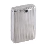 An Italian silver rectangular concertina triple cigarette case by Fo An Italian silver rectangular