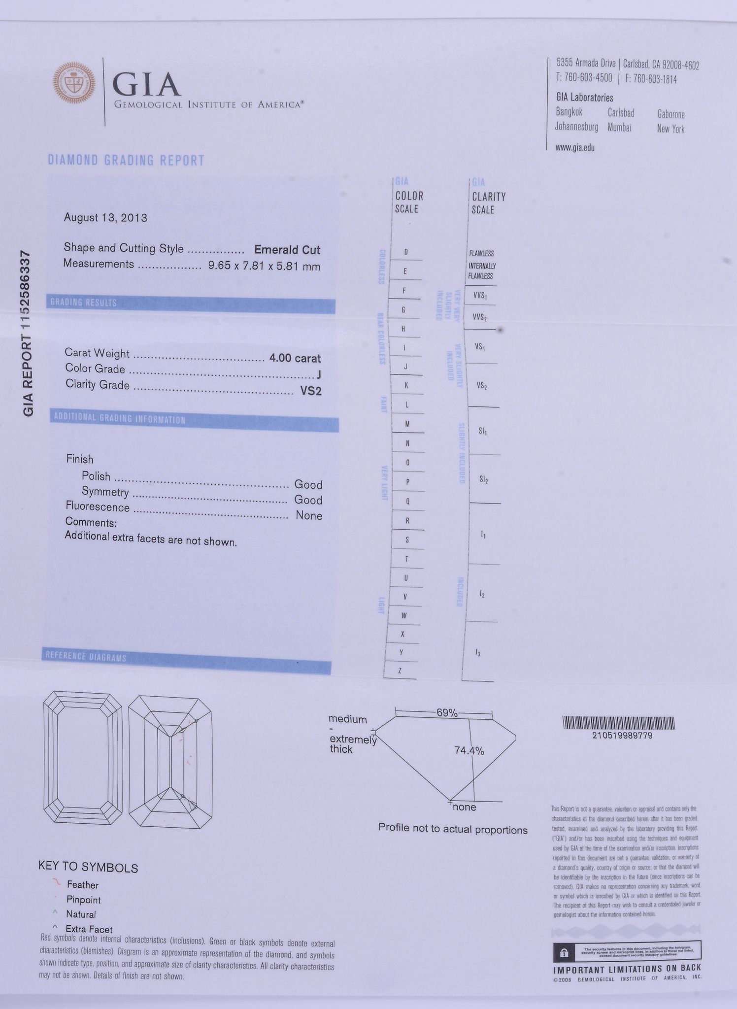 A diamond single stone ring , the step cut diamond weighing 4 A diamond single stone ring , the step - Image 4 of 4