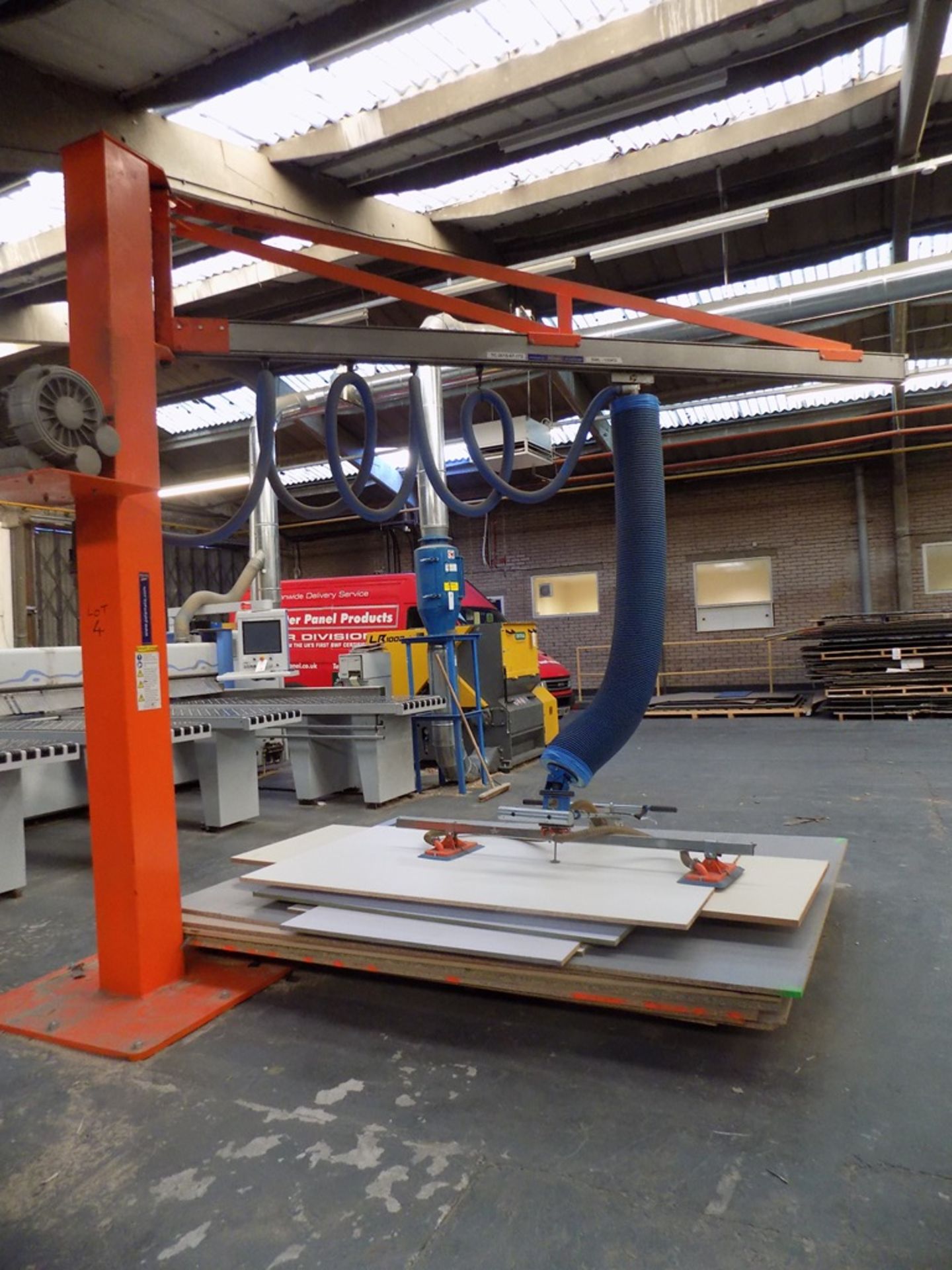Palamatic 4m swivel jib crane with vacuum lifting unit, SWL 150Kg (Risk Assessment and Method - Image 3 of 5