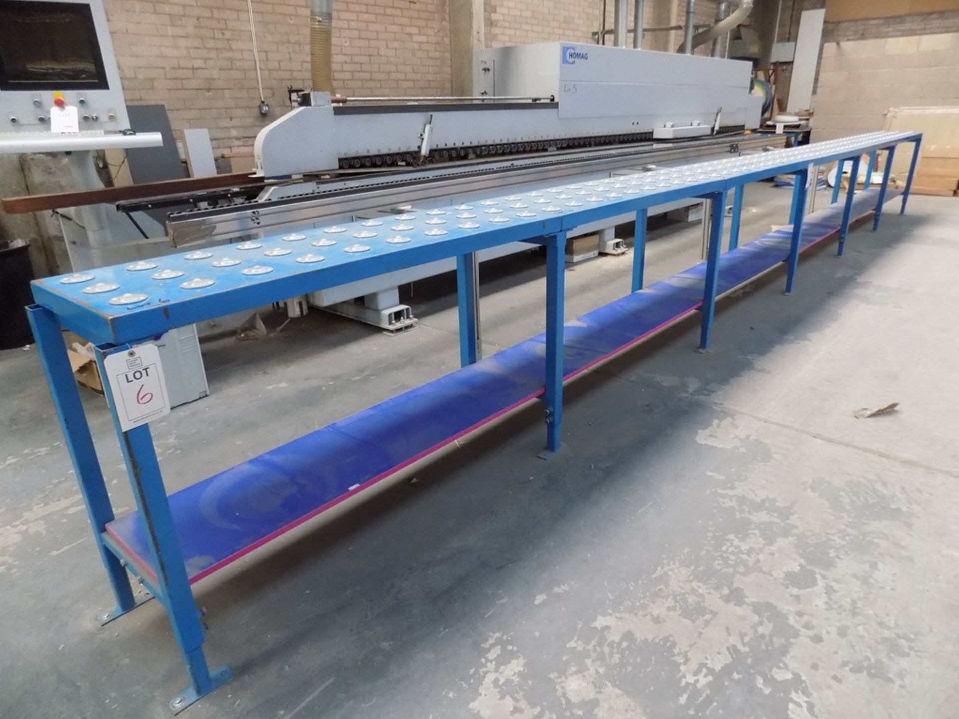 6- sections of roller ball table, each 1500mm x 500mm