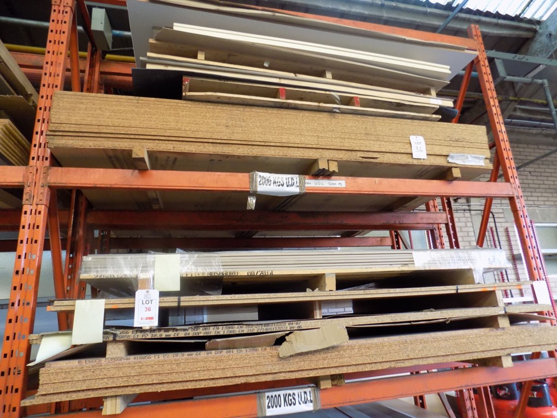 5 pallets of various laminated and plain chipboard sheets, approx. 70 items - Image 5 of 5