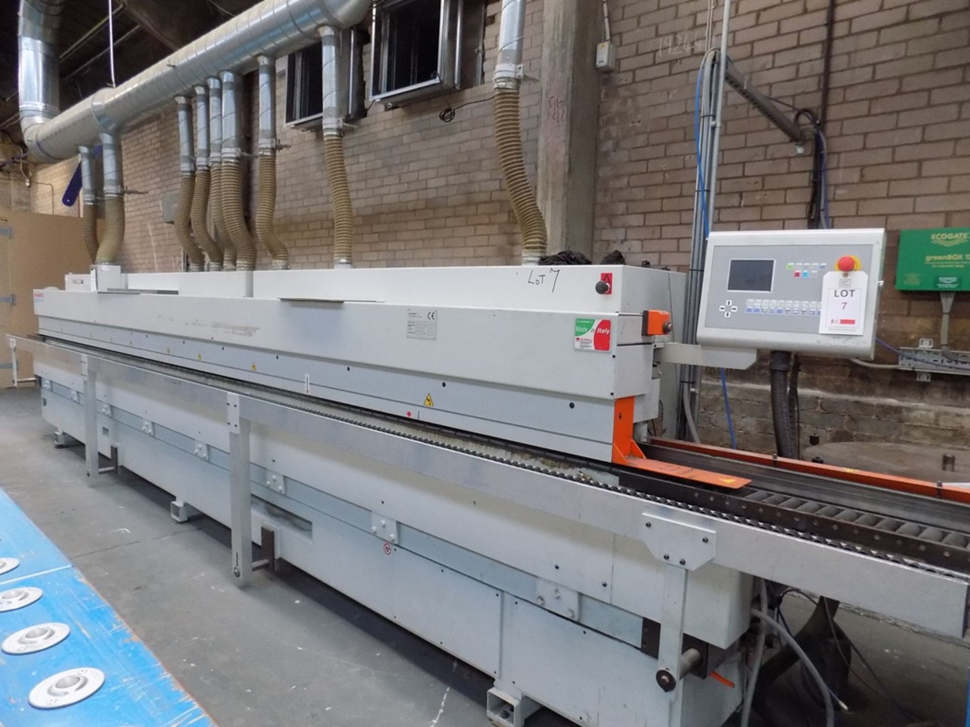 Bi-matic AD.8.15A.T.S CNC single side edge bander, width 6m, Serial no. 5233 (2007), with Nordson - Image 2 of 7