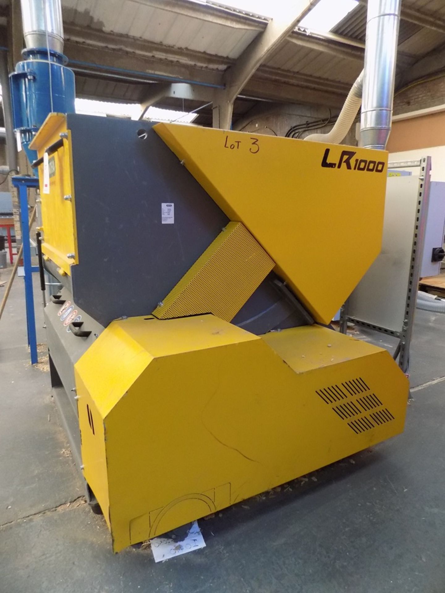 Untha LR1000 shredding machine, Serial no. LR105206 (06/2013) with hopper, 1060mm x 1000mm (Risk - Image 3 of 4