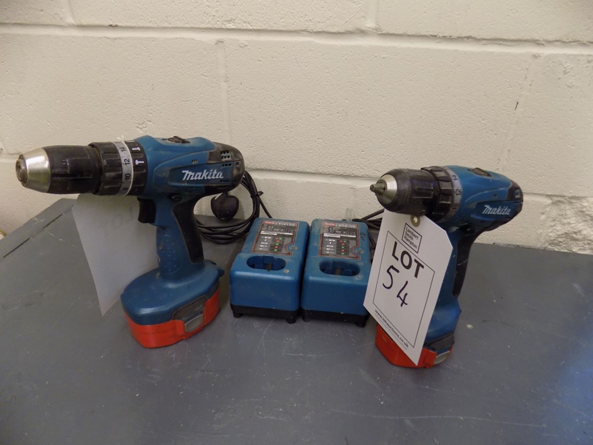 2 Makita cordless drills, each with charger - Image 2 of 2