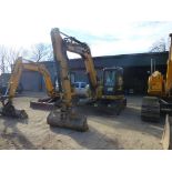 Caterpillar 308D rubber tracked midi excavator (2010), indicated hours 2688.4, PIN no.