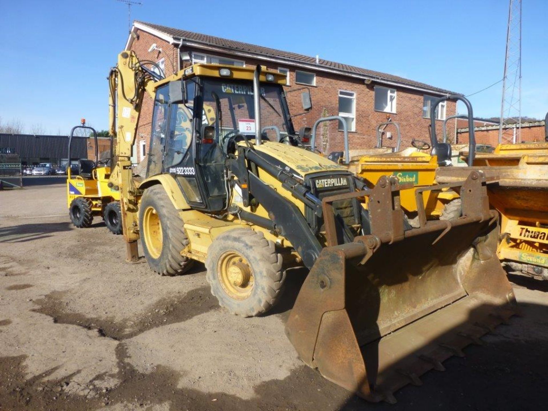 Caterpillar 428C 4x4 backhoe loader (2000), indicated hours 5850.4, PIN no. 2CR19518, 4-in-1