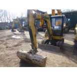 Caterpillar 302.5C rubber tracked mini excavator (2010), indicated hours 2666.0, PIN no.