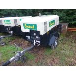 Ingersoll Rand R1090F 741 towable compressor (2007), VIN no. SC2741FXX7Y424714, indicated hours 2258