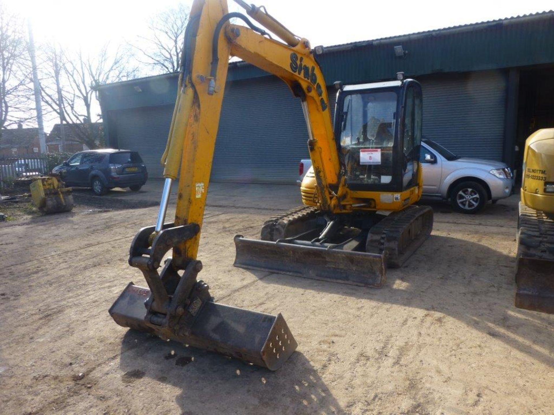 JCB 8052 rubber tracked midi excavator (2006), indicated hours 4361.3, VIN no. SLP080506E1178212,