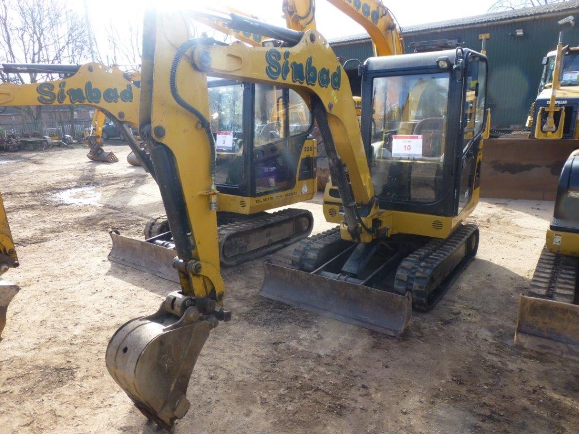 Caterpillar 302.5C rubber tracked mini excavator (2008), indicated hours 2348.2, PIN no.