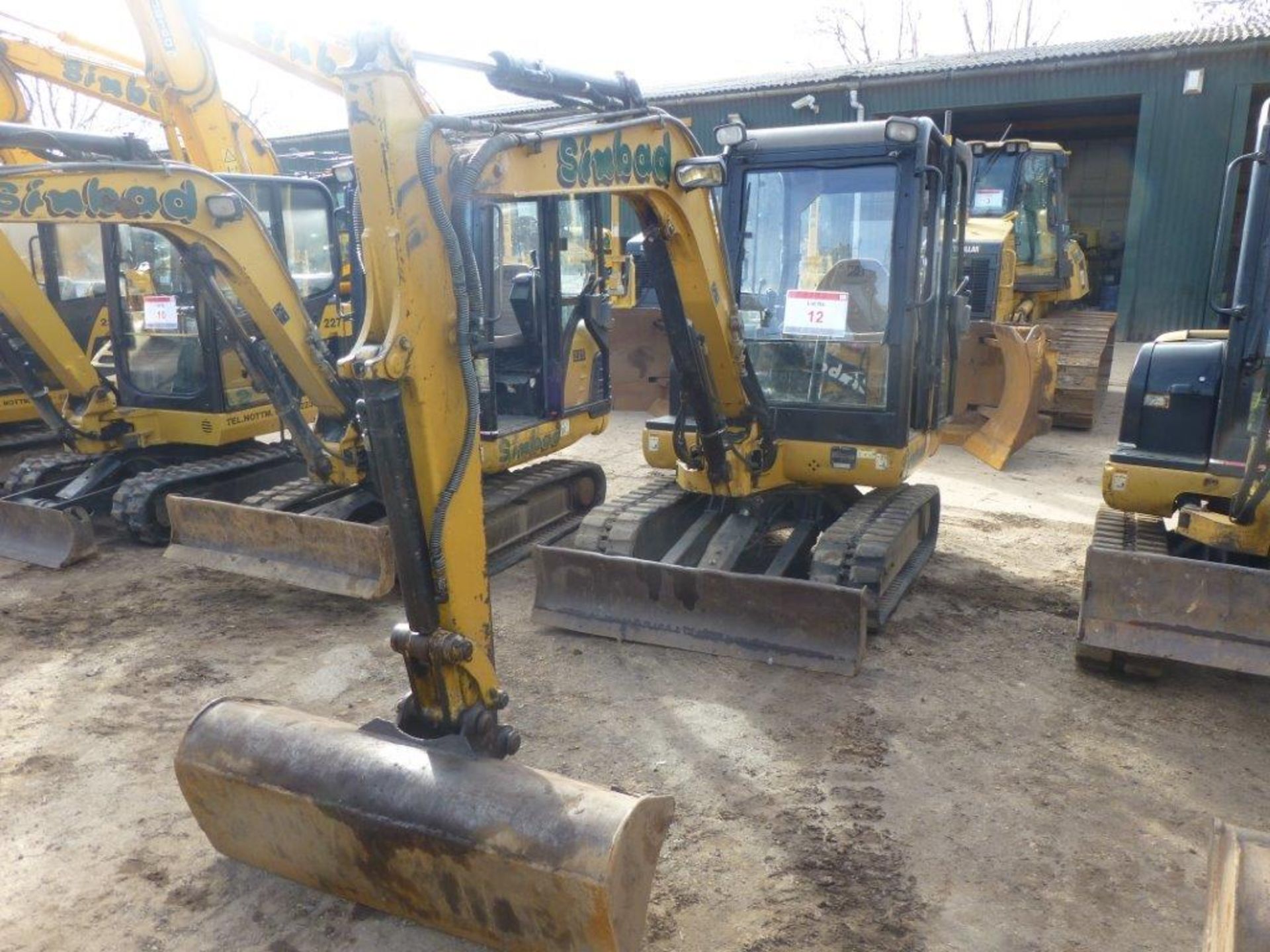 Caterpillar 302.5 rubber tracked mini excavator (2002), indicated hours 4756.6, PIN no.