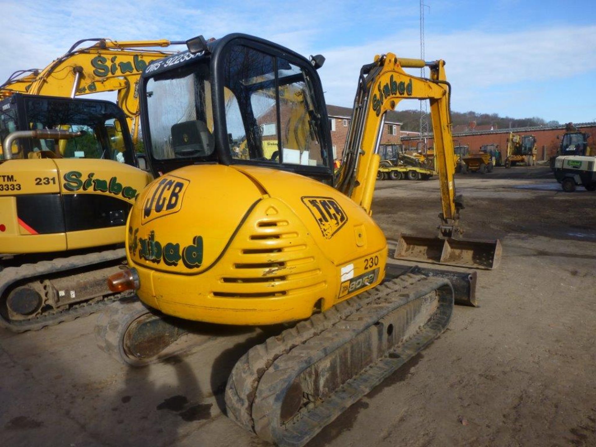 JCB 8052 rubber tracked midi excavator (2006), indicated hours 4361.3, VIN no. SLP080506E1178212, - Image 3 of 8