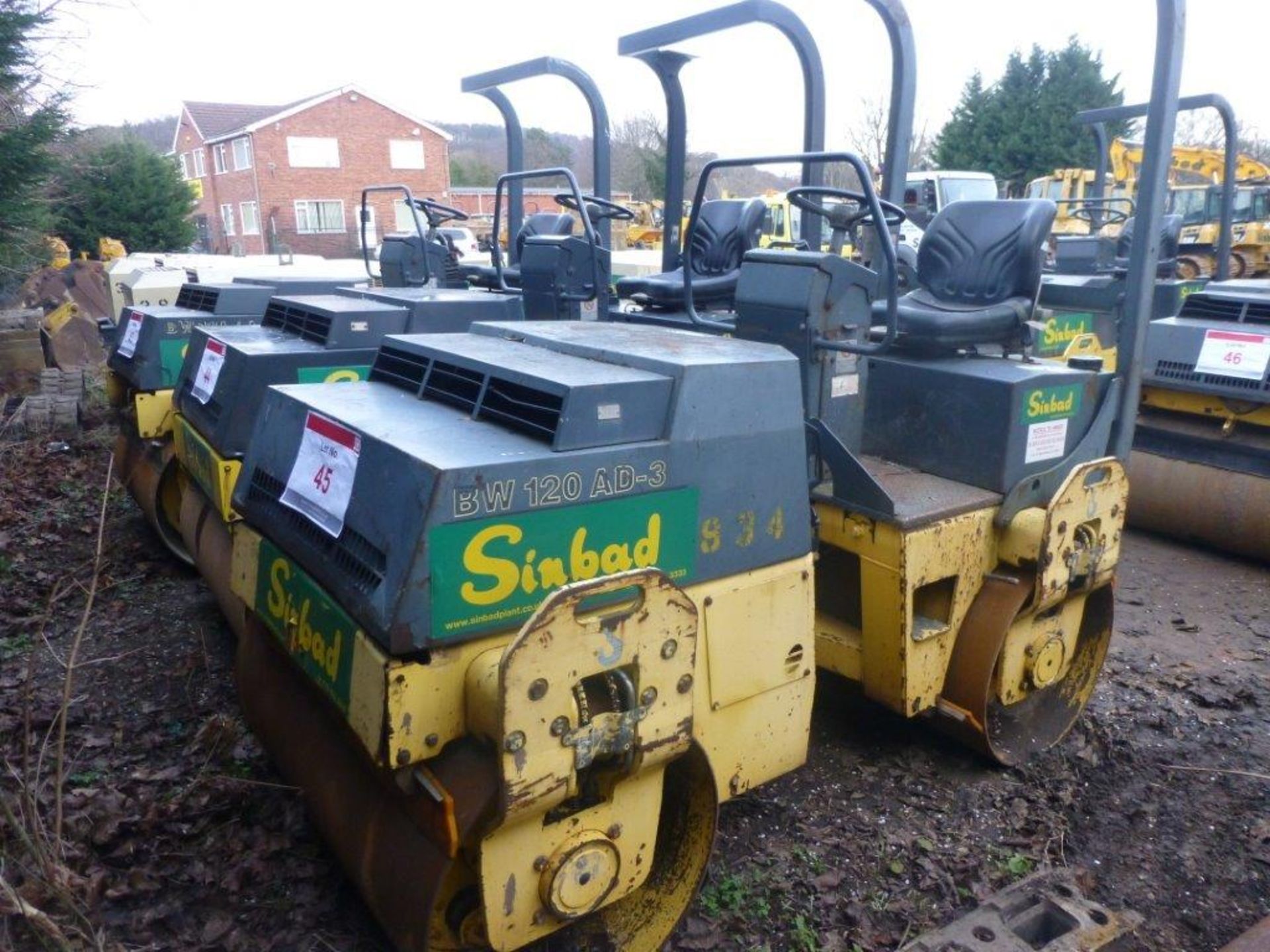 Bomag BW 120 AD-3 double drum articulated ride on roller (1995), operating weight 2700Kg, Serial no. - Image 2 of 2