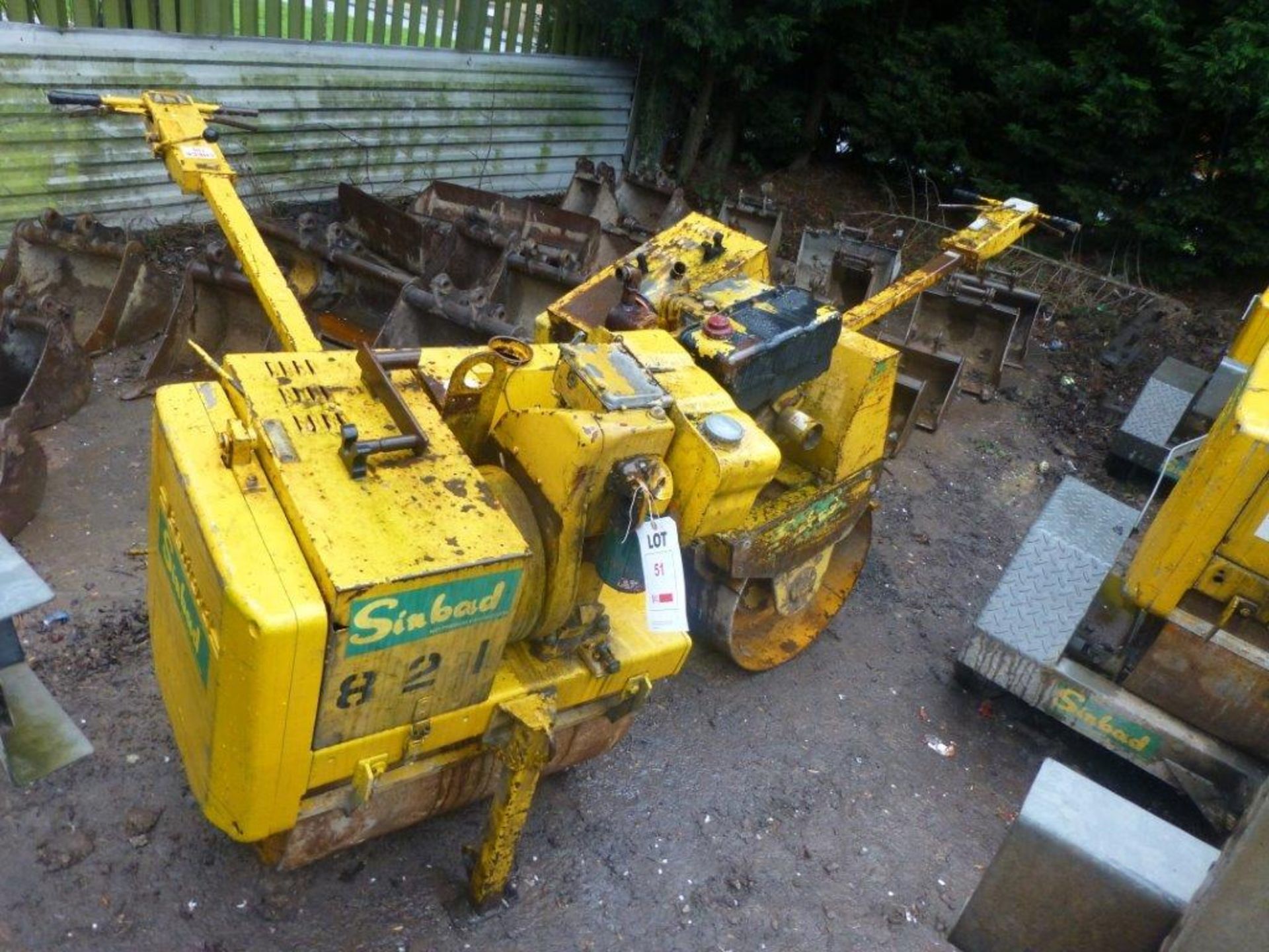2 Benford single drum pedestrian rollers (for spares)