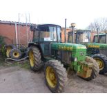 John Deere Synchron type 2250 4x4 tractor (1987), indicated hours 519.5, Serial no. L02250W606171,