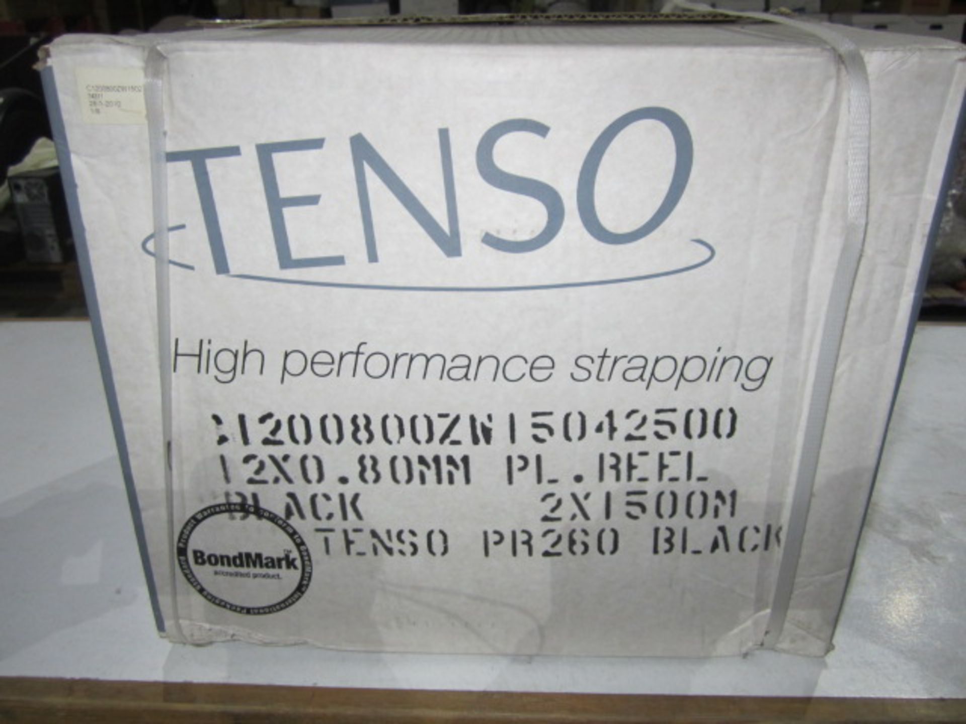 2 reels Tenso high performance plastic banding strapping, black: 12 x 8mm x 1500mLocated: Unit 14 - Image 3 of 4
