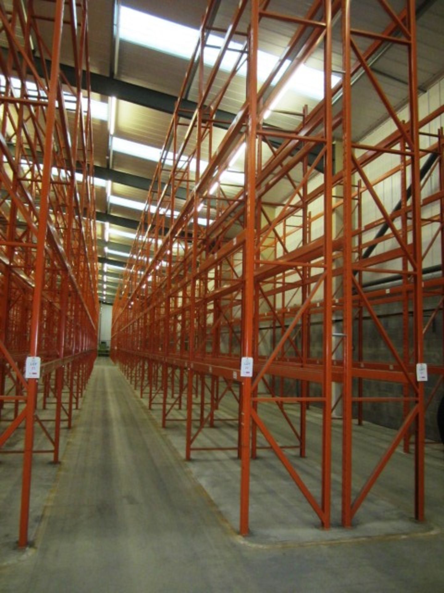 11 bays of Redirack boltless pallet racking, approx. sizes depth 800mm x width 2,750mm x Height 7m -