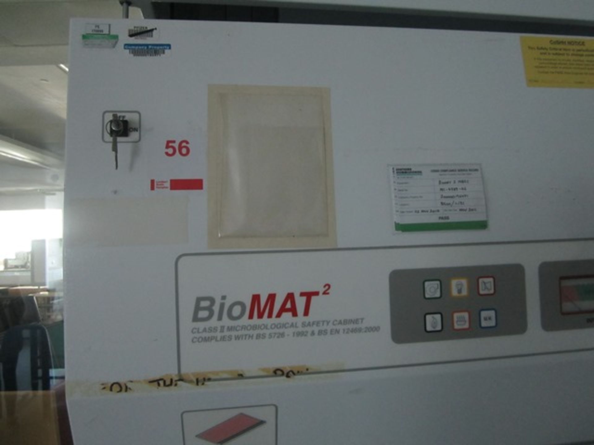 Medical Air Technology Bio-Mat II Microbiological Ducted Safety Cabinet on stand (filters - Image 3 of 3