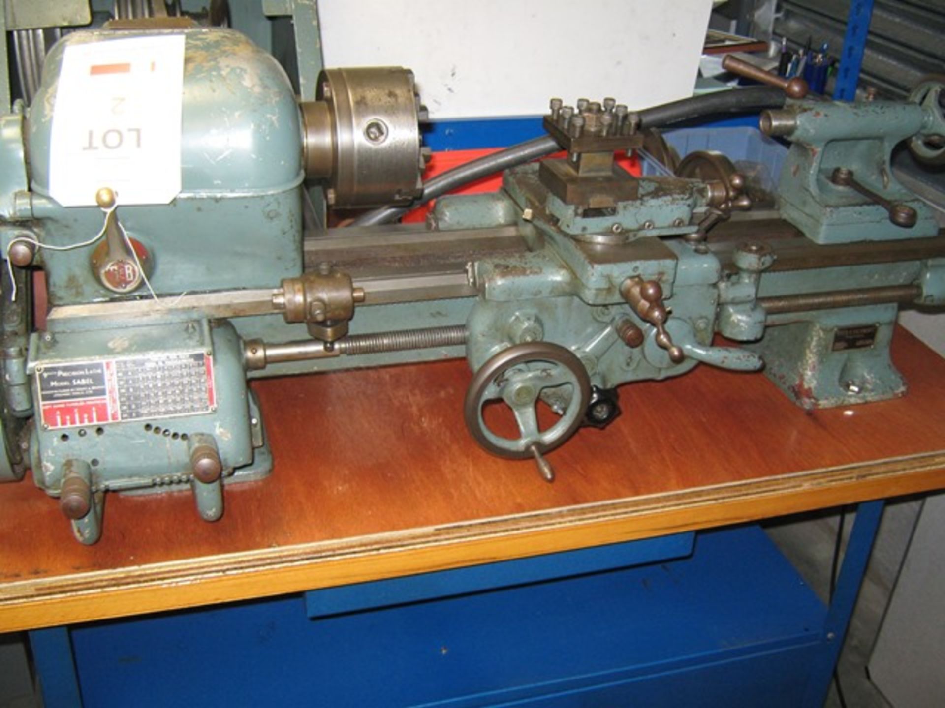 Smart & Brown centre lathe, model sabel, 9" swing & 50" between centres with 3 Jaw / 4 Jaw & - Image 4 of 9