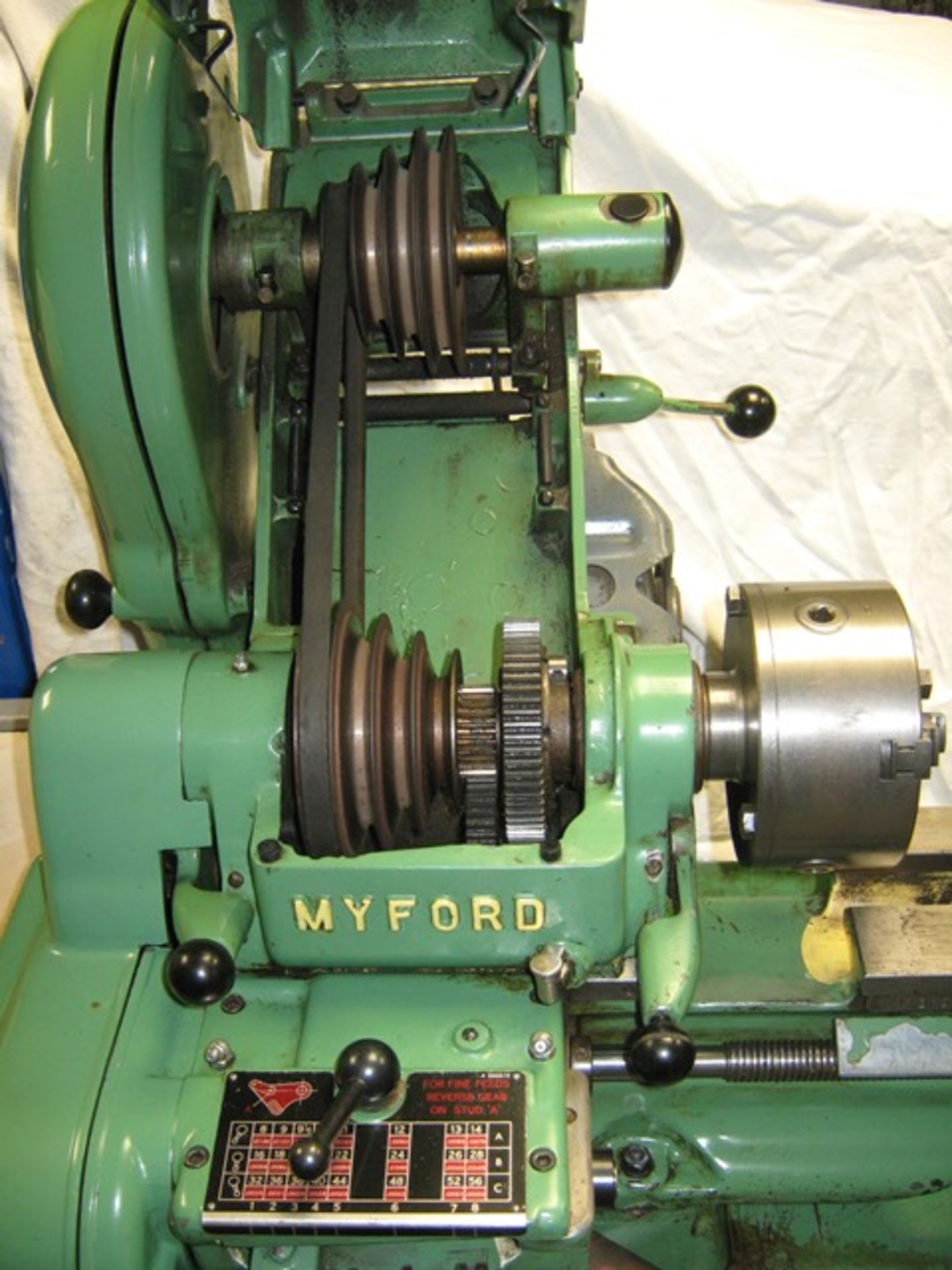 Myford ML7-R lathe with 3 Jaw/4 Jaw, faceplate, screw cutting, quick change toolpost 240v & - Image 5 of 7