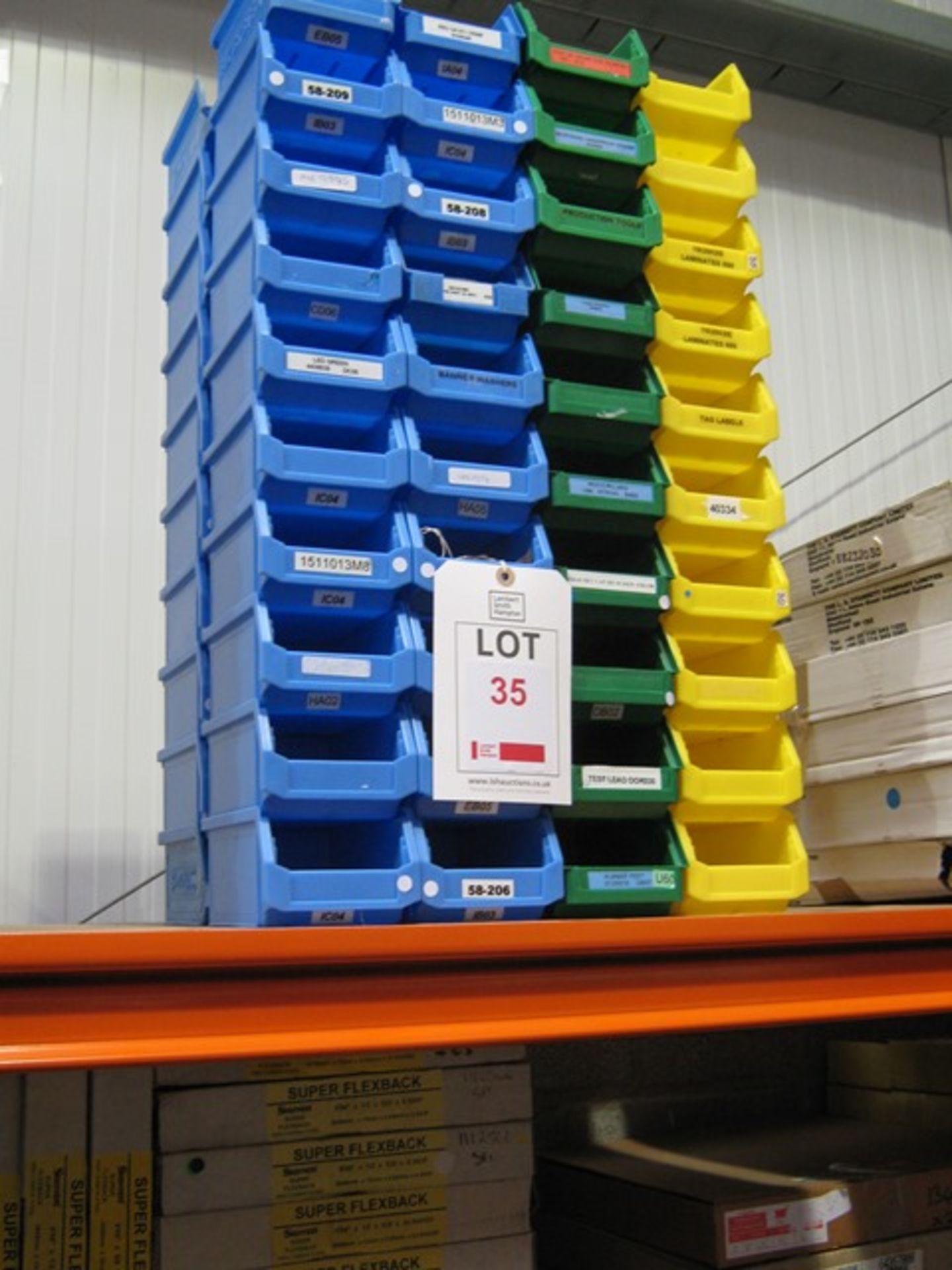 80 x Storage boxes, approx. size width 100mm x depth 150mm x height 75mm