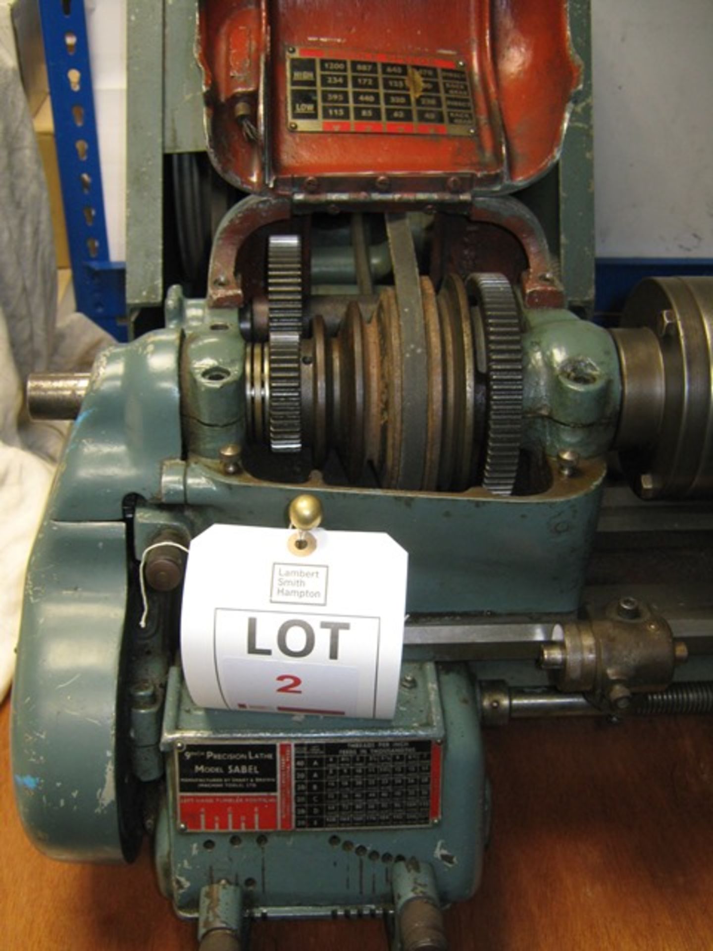 Smart & Brown centre lathe, model sabel, 9" swing & 50" between centres with 3 Jaw / 4 Jaw & - Image 2 of 9