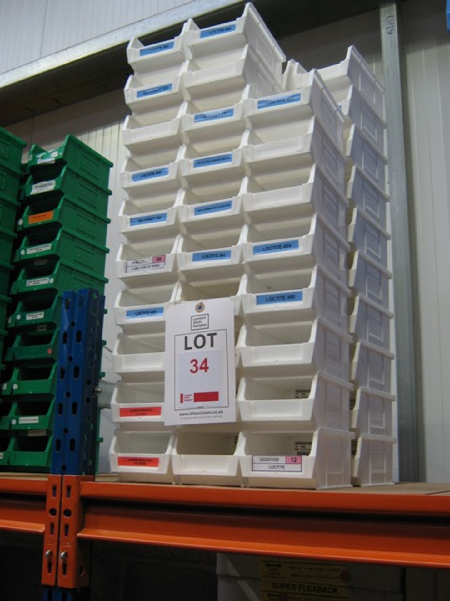 58 x Storage boxes, approx. size width 100mm x depth 150mm x height 75mm