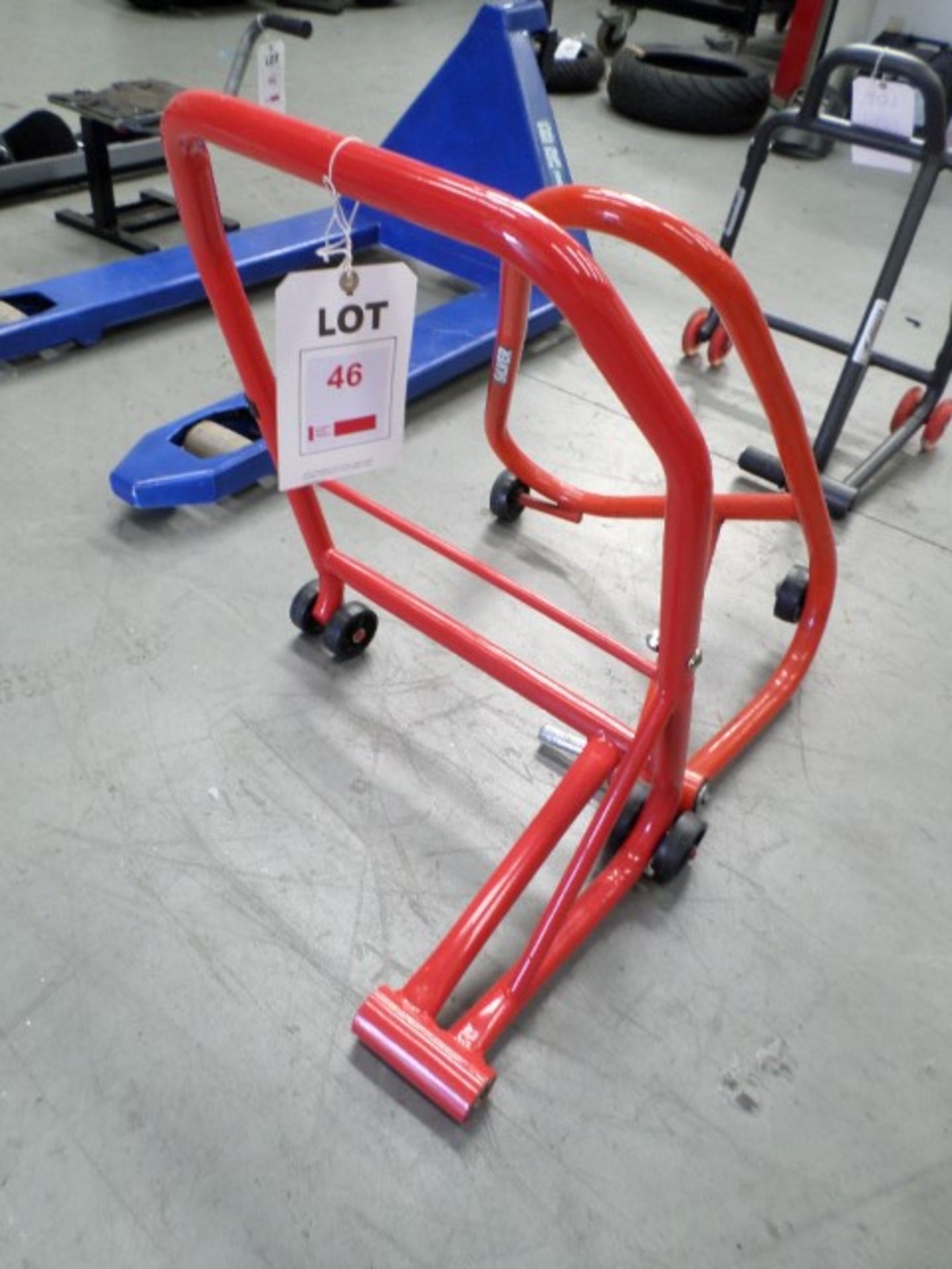 2 steel tube paddock stands for single side swing arm - Image 2 of 2