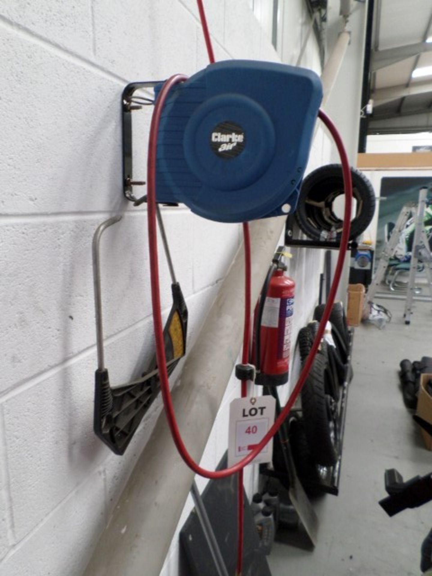 Clark air wall mounted retractable air hose (This lot does not have a current certificate of - Image 2 of 2