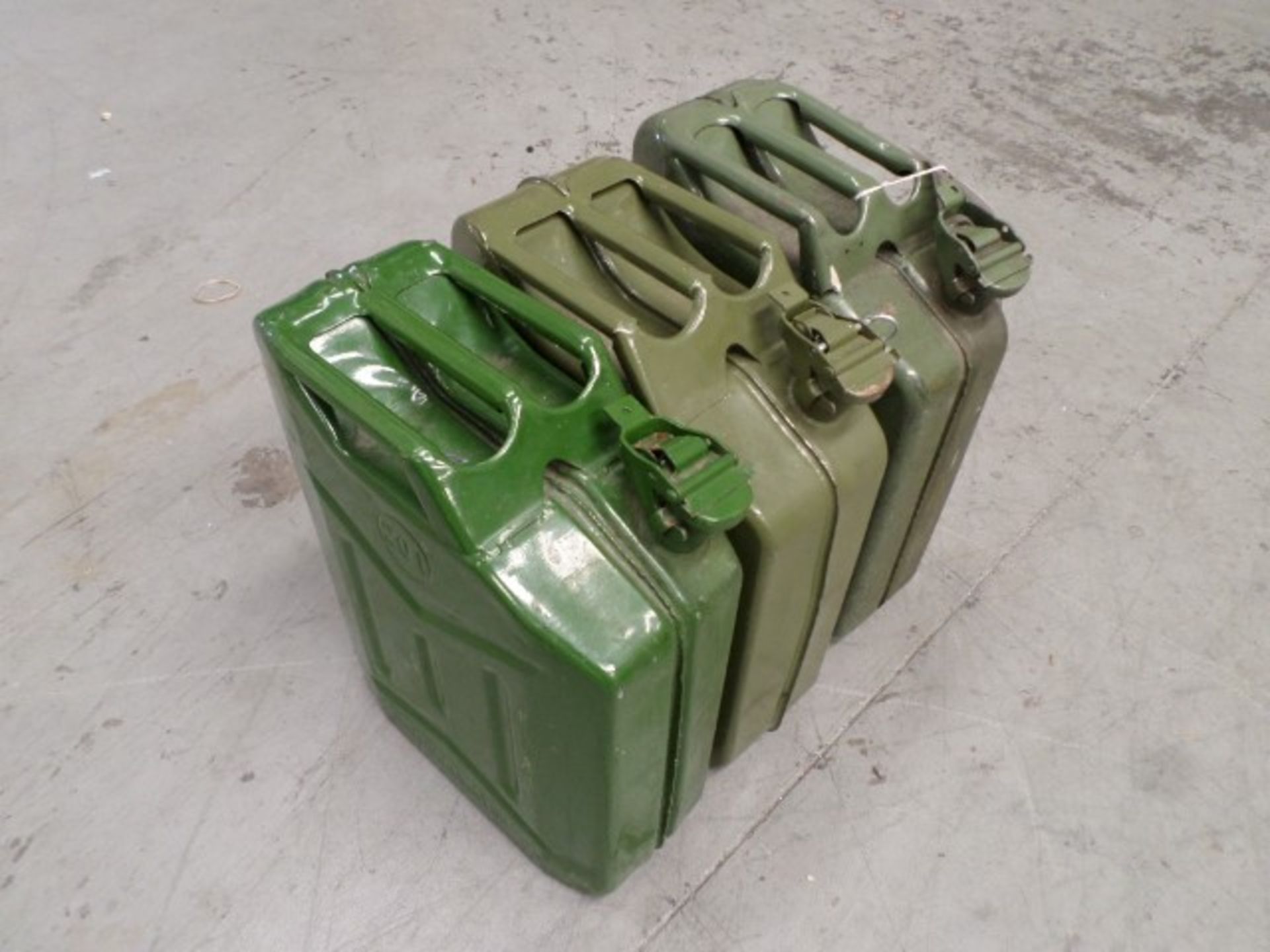 3 steel 20 litre jerry cans - Image 2 of 2