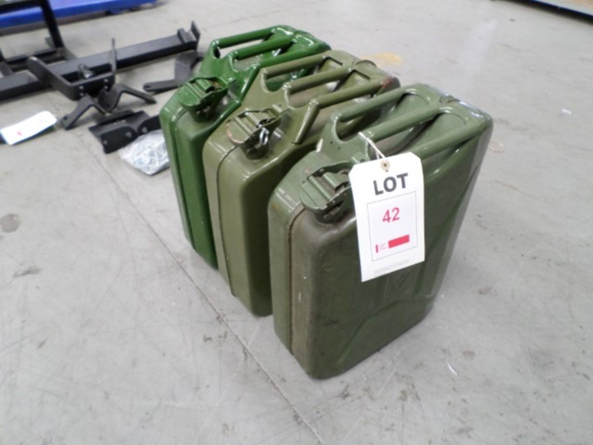 3 steel 20 litre jerry cans