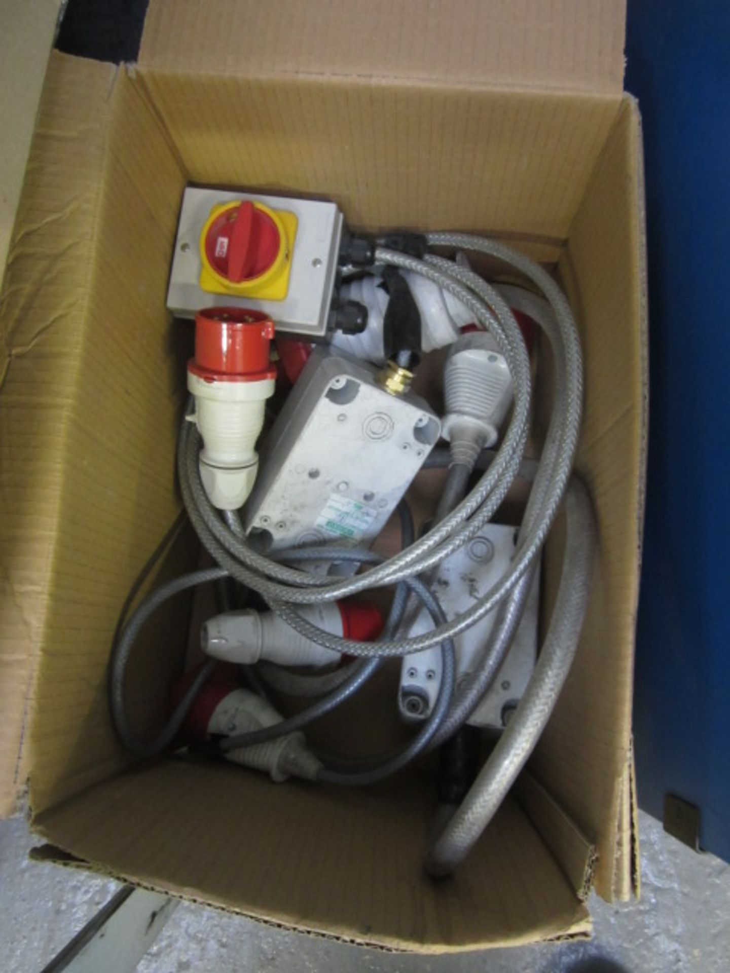 assorted 3 phase plugs, sockets, armour flex cable, Toshiba transistor invertor etc - Image 2 of 4