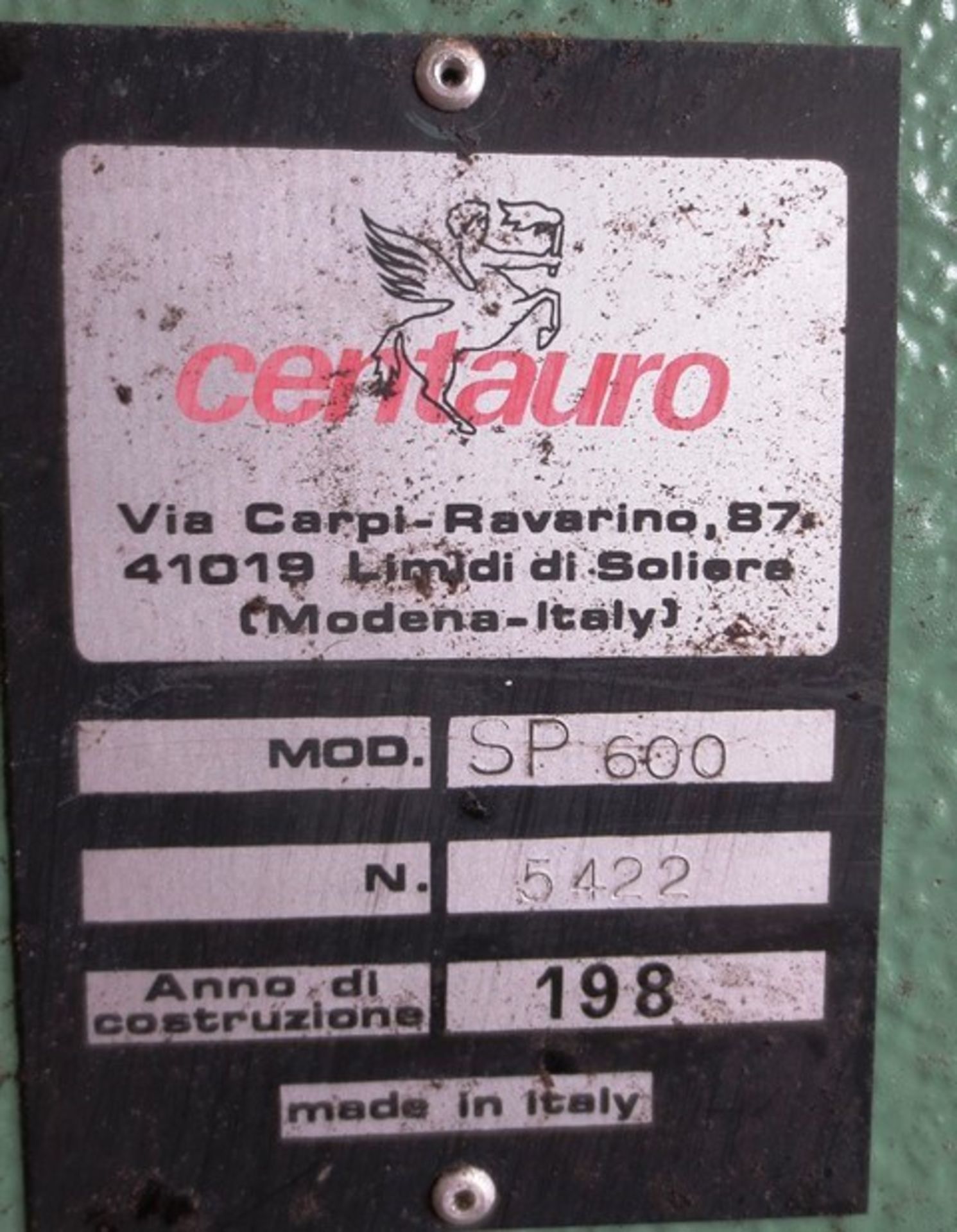 Centairo SP600 horizontal bandsaw, 3-phase, s/n: 5422, Throat size to table edge 500mm, Table size - Image 4 of 4