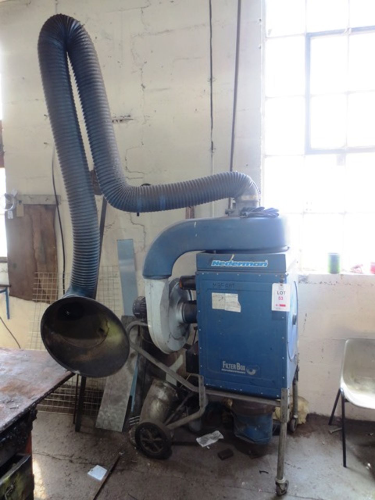 Nederman Filter box mobile extraction system, s/n: 663603763 (1998), Control no: 98040-00 (Please