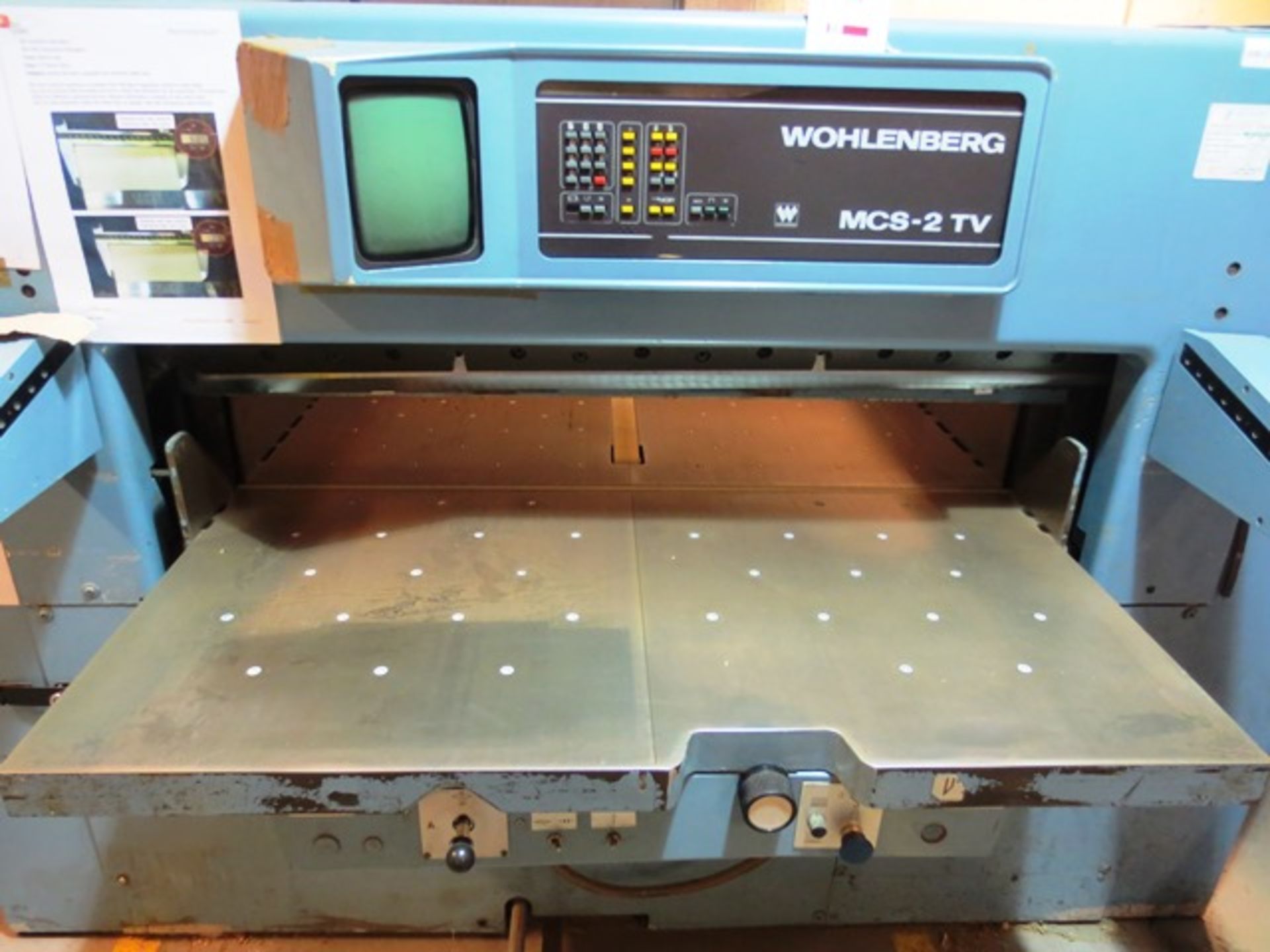 Wohlenberg MCS-2 TV paper guillotine, Type 137. s/n: 3185-004, (advised 1985). max width 1370mm. Air - Image 2 of 7