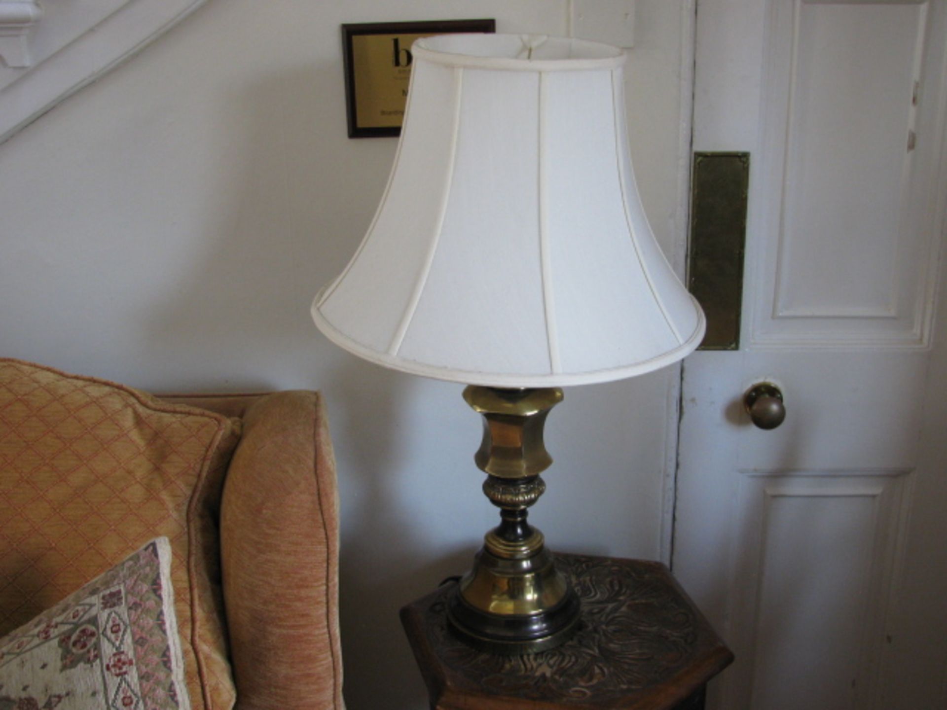 Pair of brass table lamps - Image 2 of 2