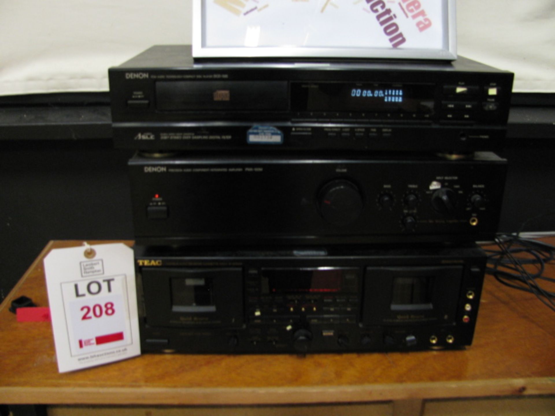 Drama studio music system to include: Denon CD player, Denon amplifier, Teac twin tape deck and