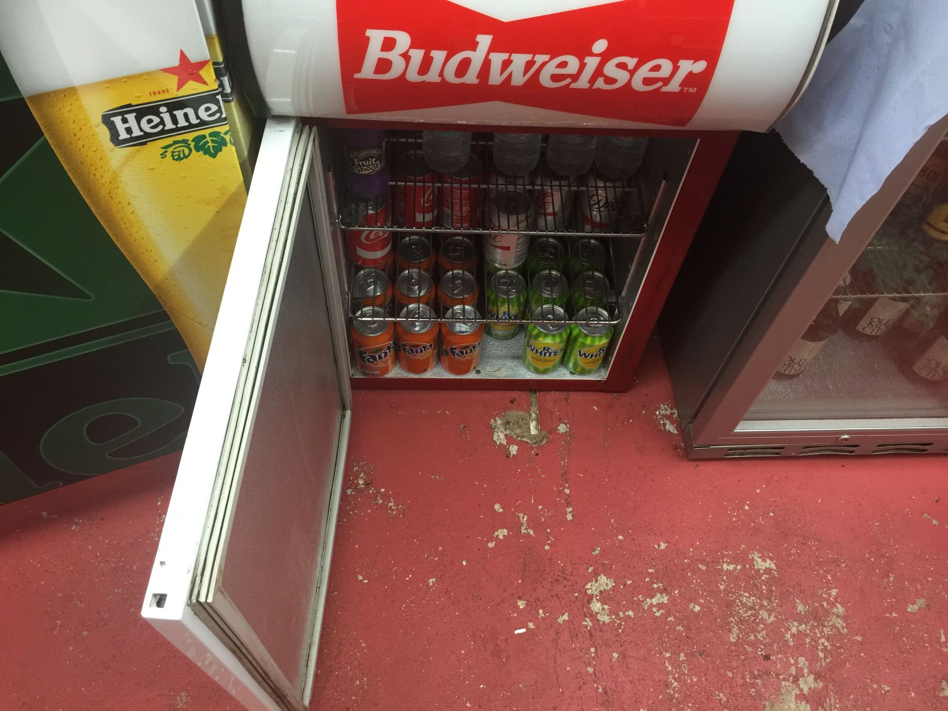 Budweiser refrigerator (excludes contents) (Please note, for viewing and collection purposes, - Image 2 of 3