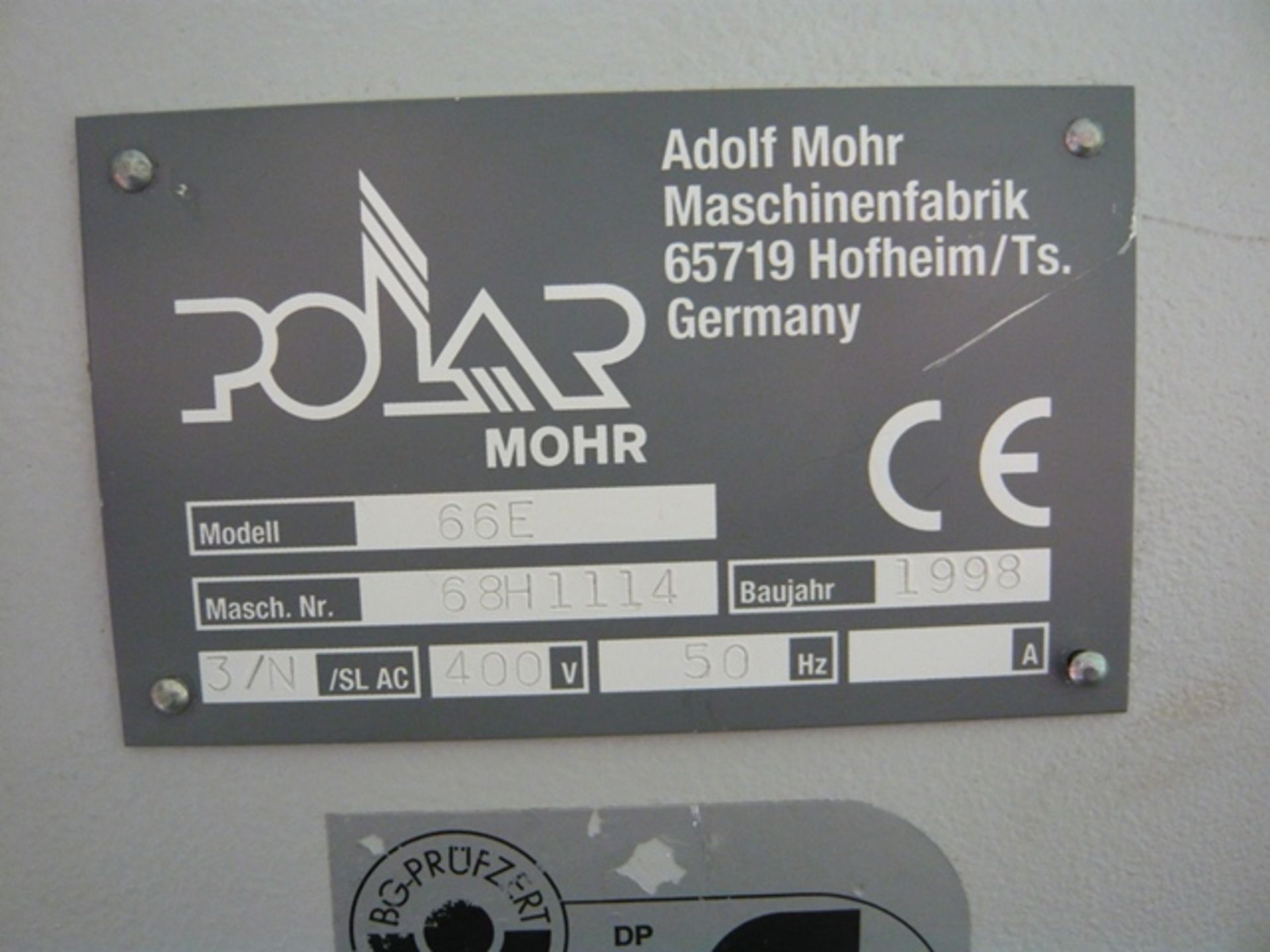 Polar Mohr model 66E programmable guillotine No. 68H1114 (1998),Please note this item is located a - Image 5 of 6