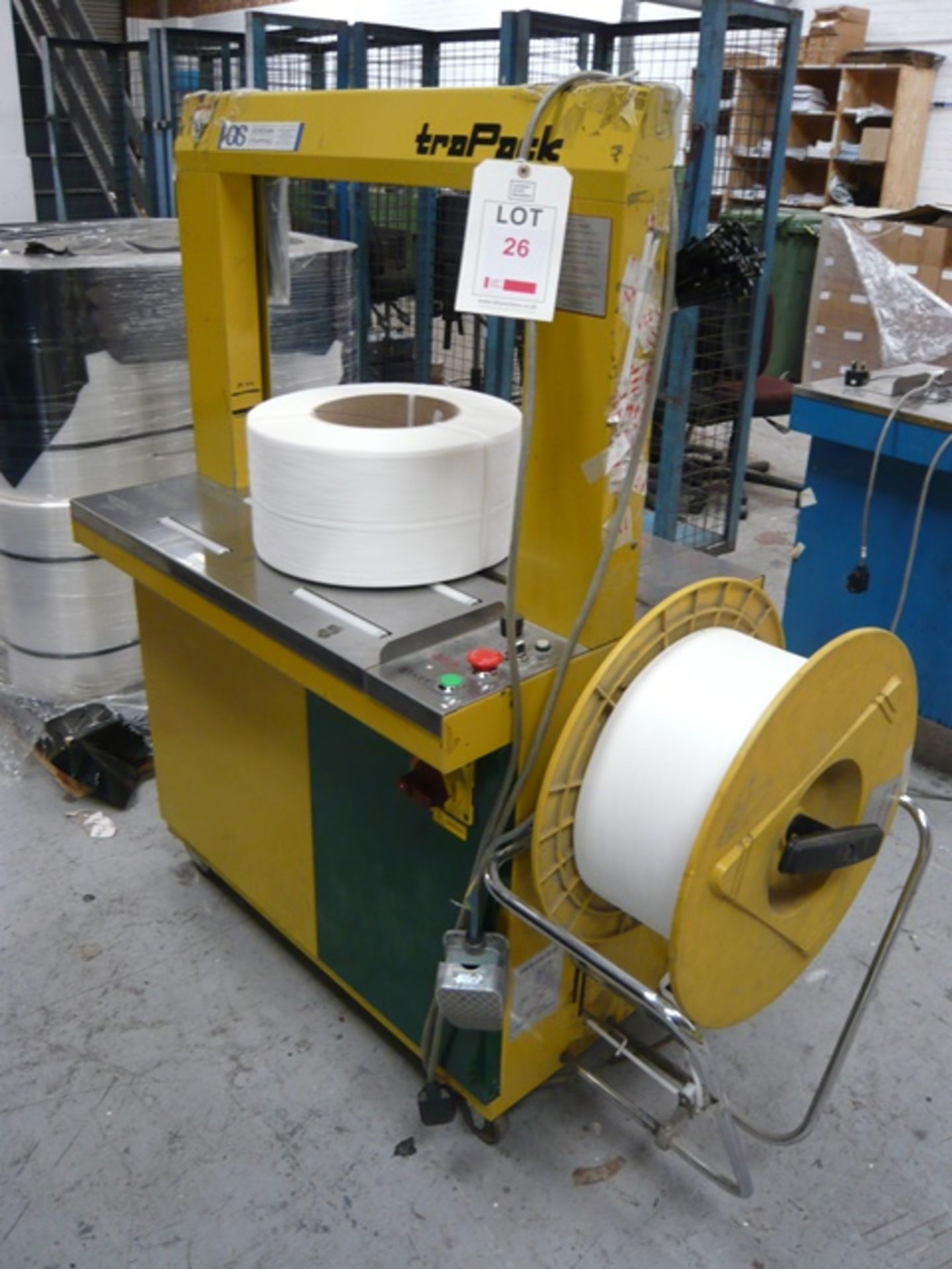 Gordian auto polypropylene strapping machine, Model RQ8, Machine No. 82197, Serial No. 298642006,