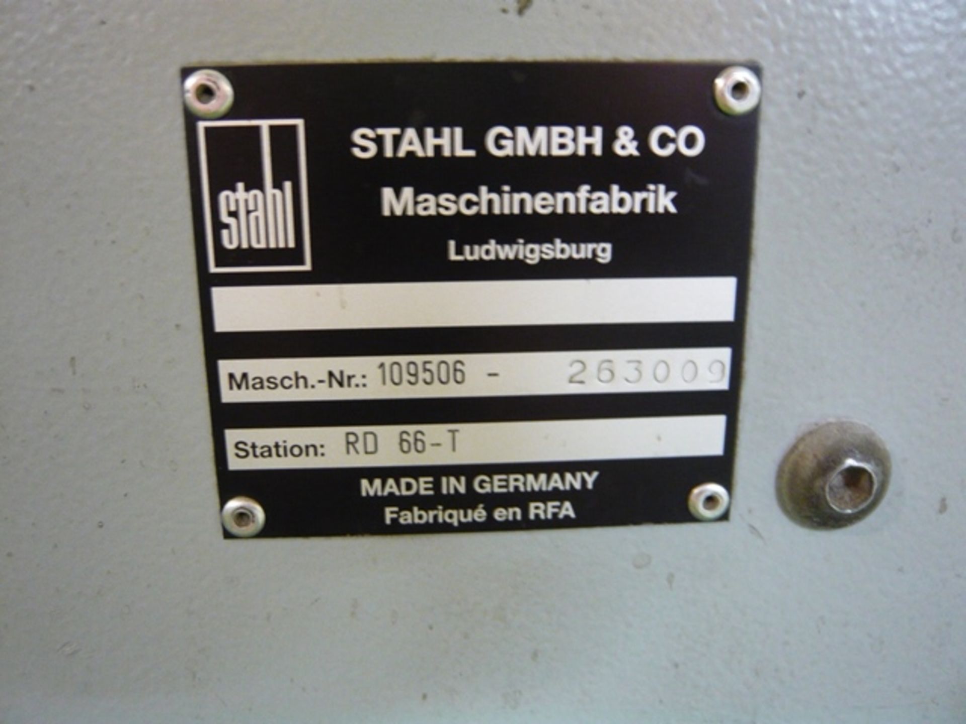 Stahl automatic buckle folding machine No. 109506-263009 comprising: RD-66T rotary feeder, TD 66/6- - Image 4 of 8