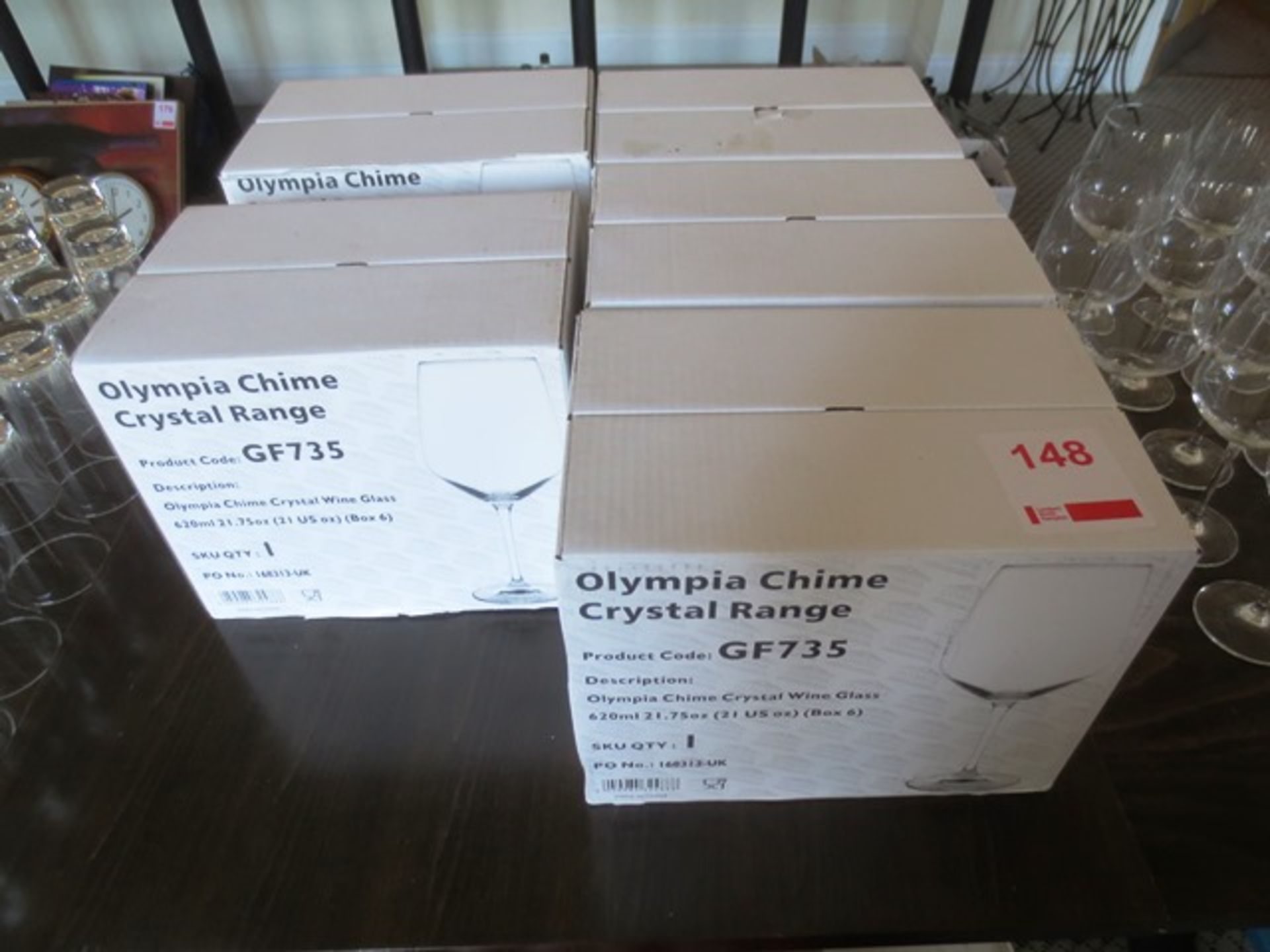 Thirty Olympia Chime crystal range 620ml wine glasses