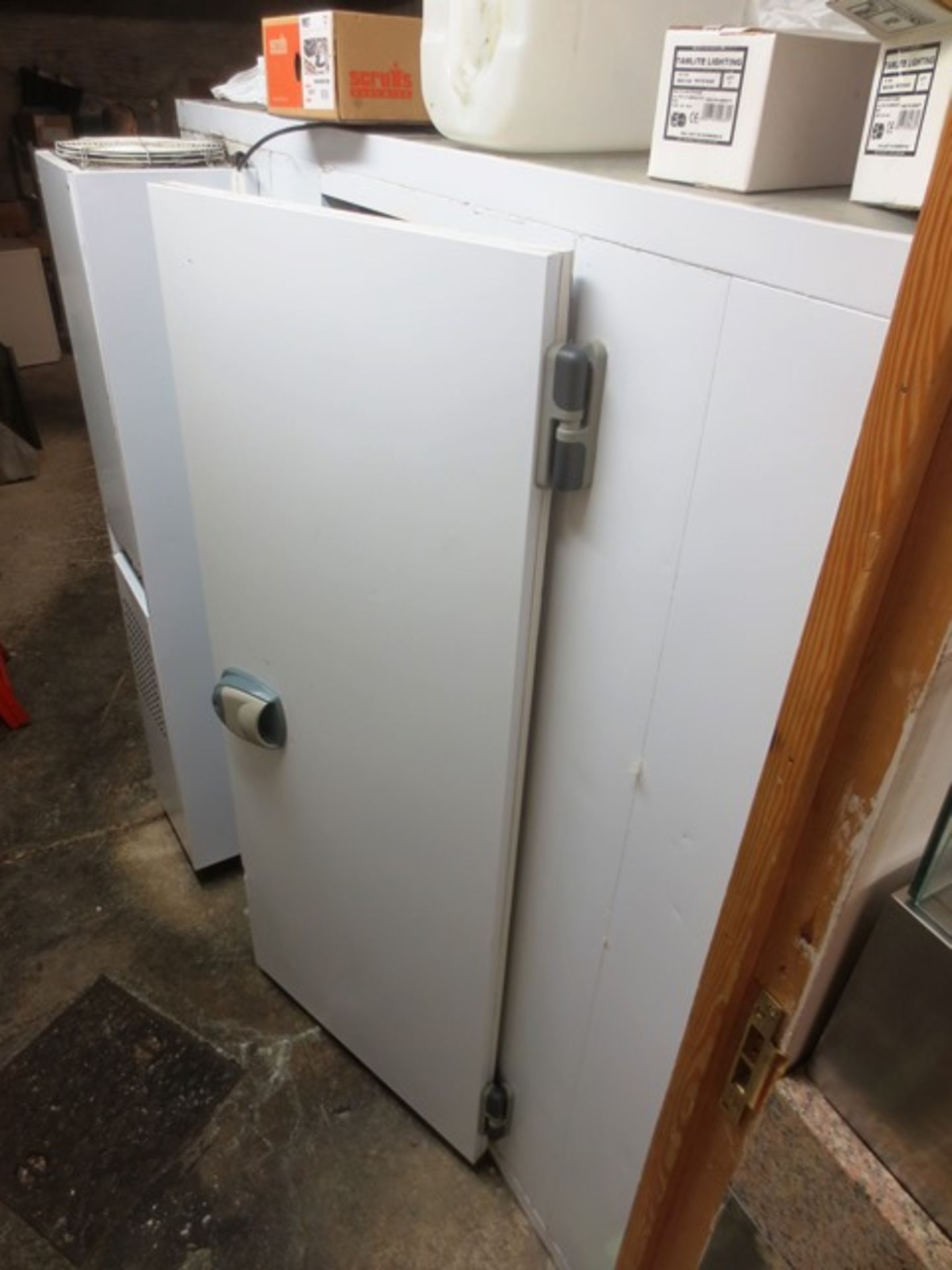 Interlevin, free-standing walk-in refridgerator, approx dimensions 2000 x 1200mm (240v) (Please