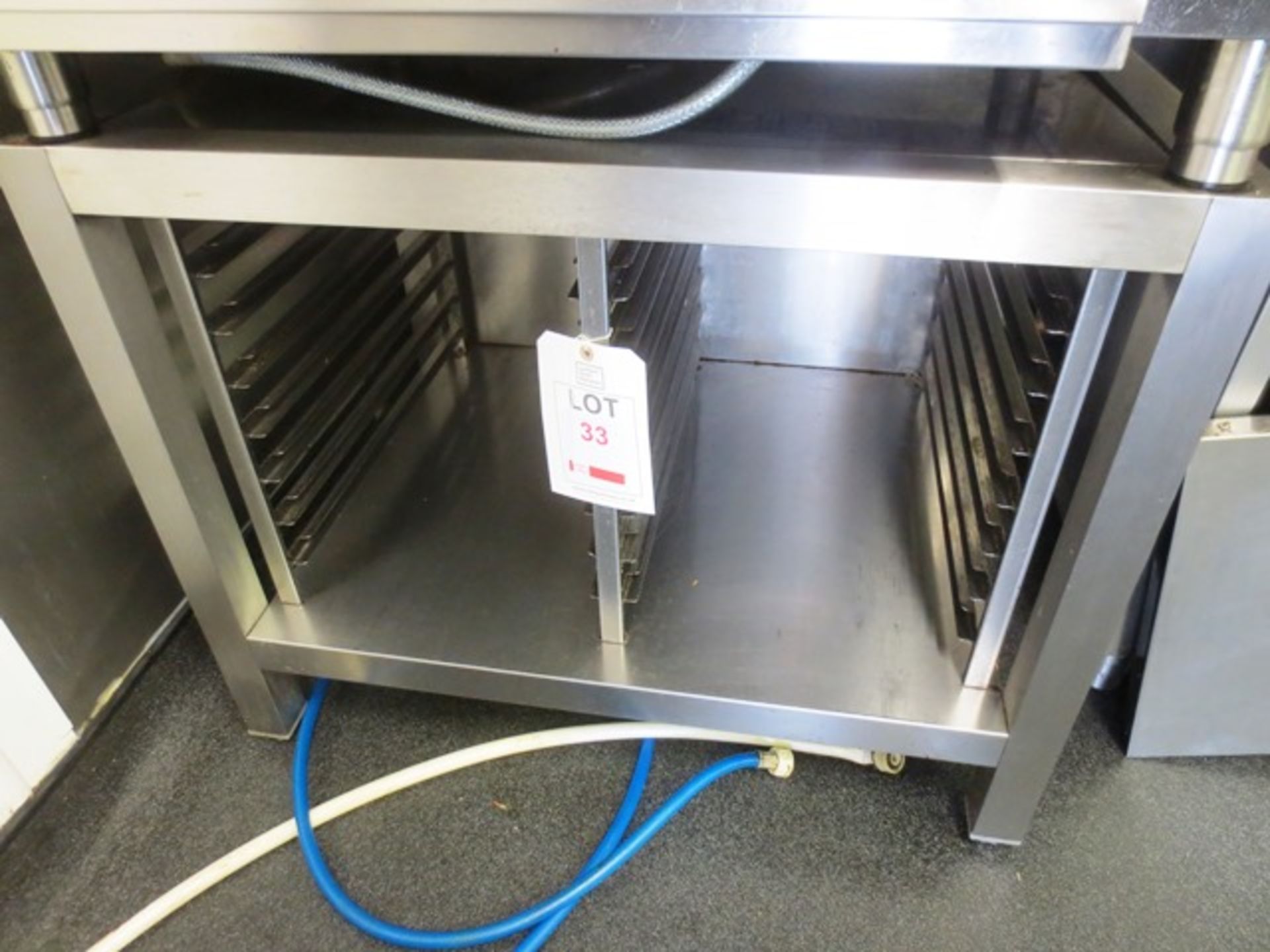 Stainless steel 14 tray capacity, under counter unit, approx dimensions: 860 x 660mm - Image 2 of 2
