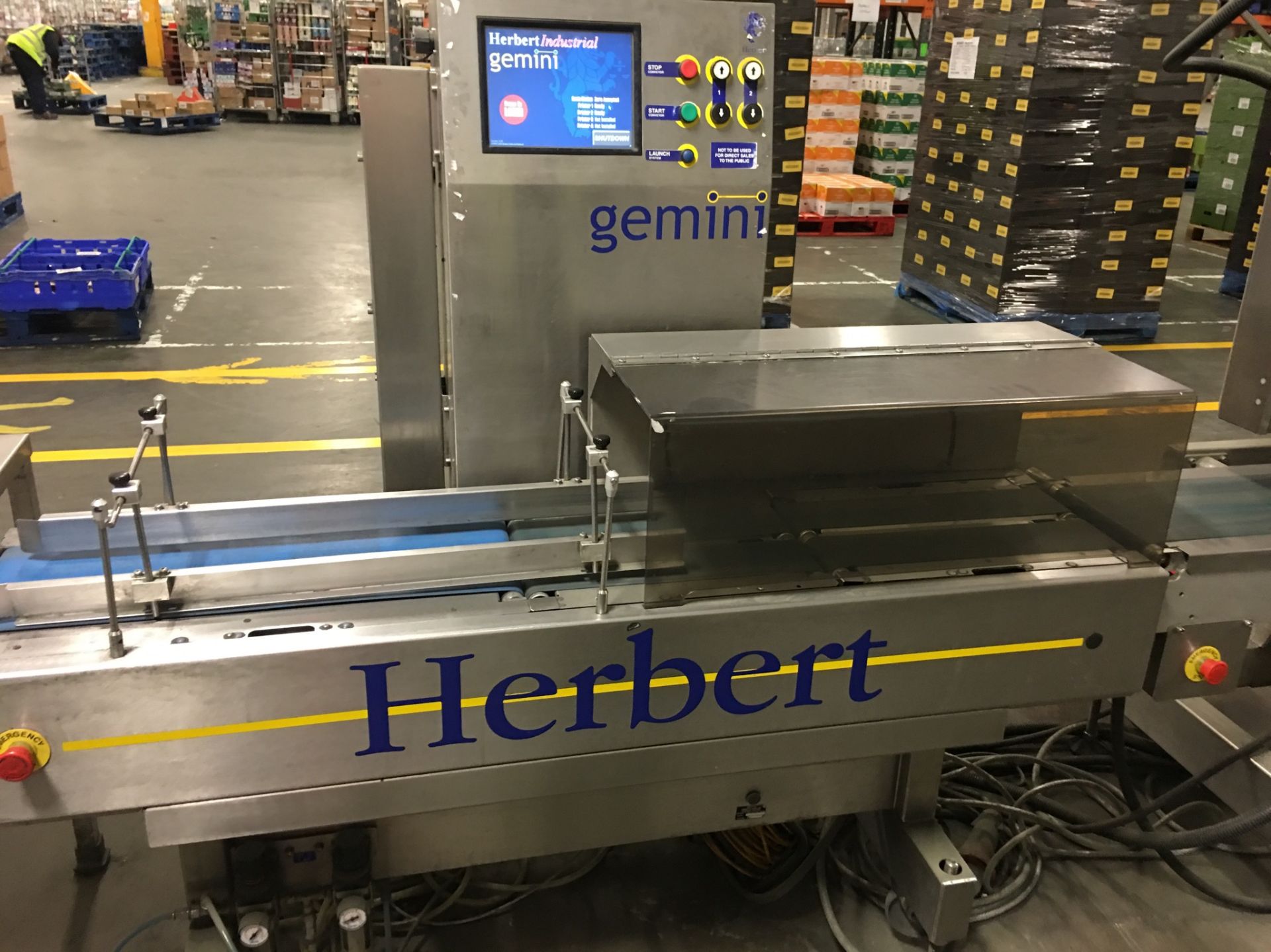 Herbert Gemini Checkweigher, year 2003, weighing 0,1 kg - 4 kg, 2 line unit, overall dimensions: - Image 6 of 6