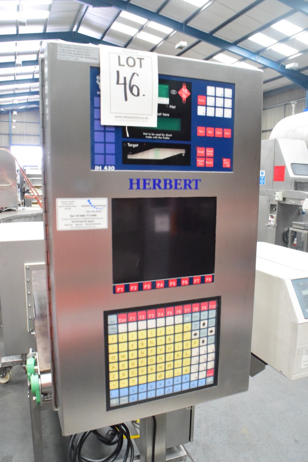 Herbert HI430 scale with Intermec Easy Coder 501E, on stand, platform size: 400 x 300, with single