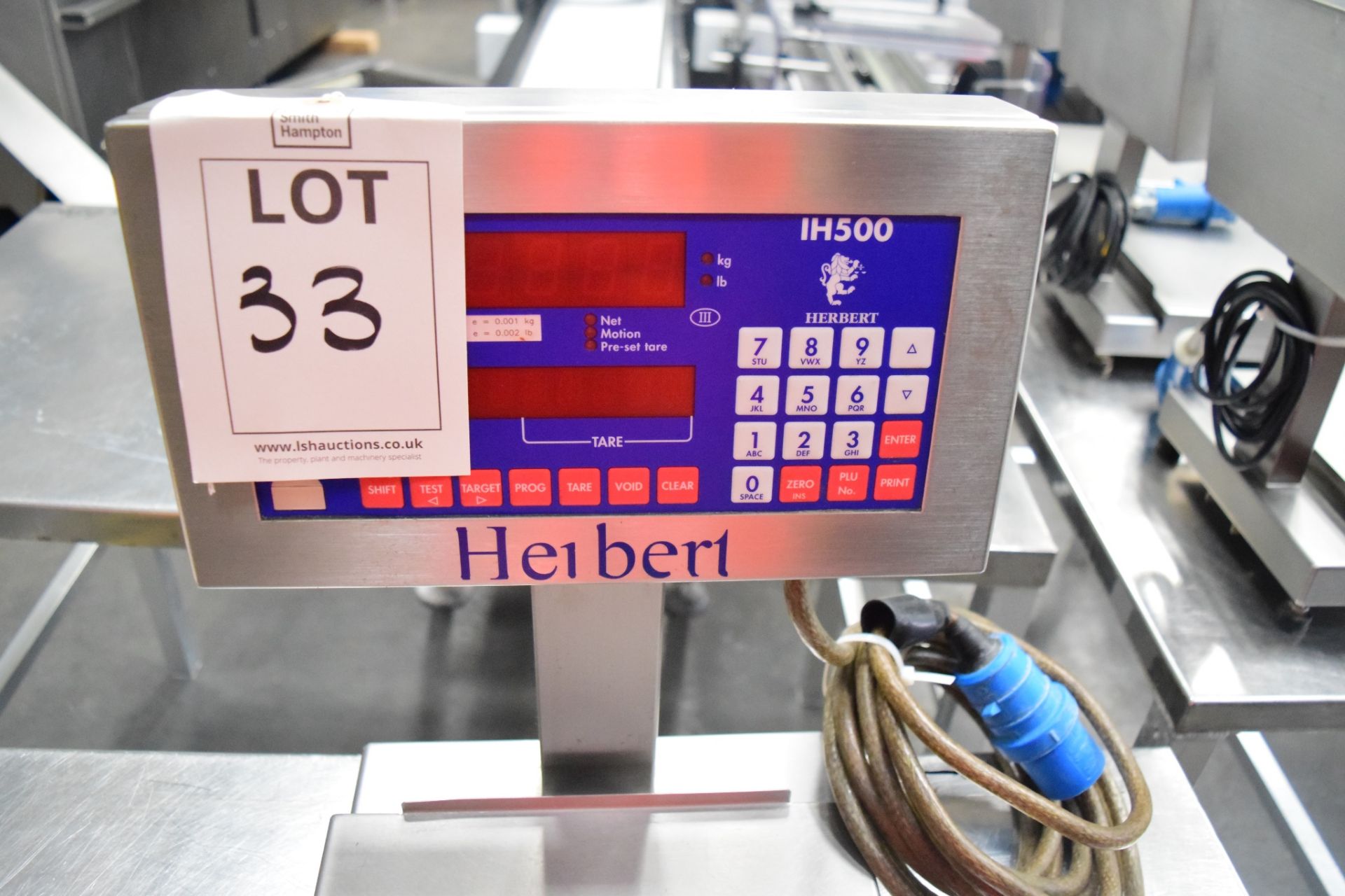 Herbert IH500 scale, table top, single phase, 2002 year, platform size: 270 x 220, overall