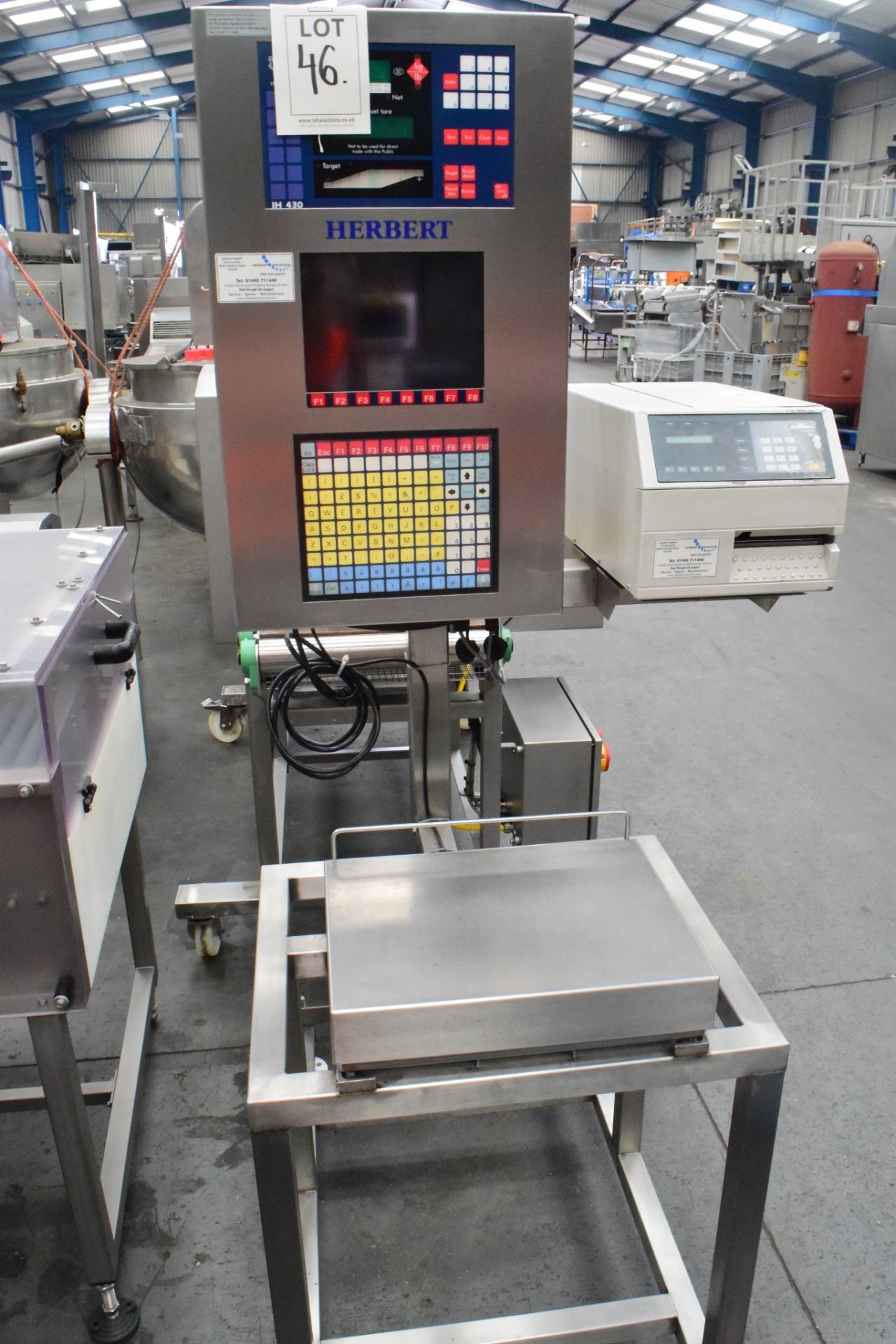 Herbert HI430 scale with Intermec Easy Coder 501E, on stand, platform size: 400 x 300, with single - Image 3 of 5